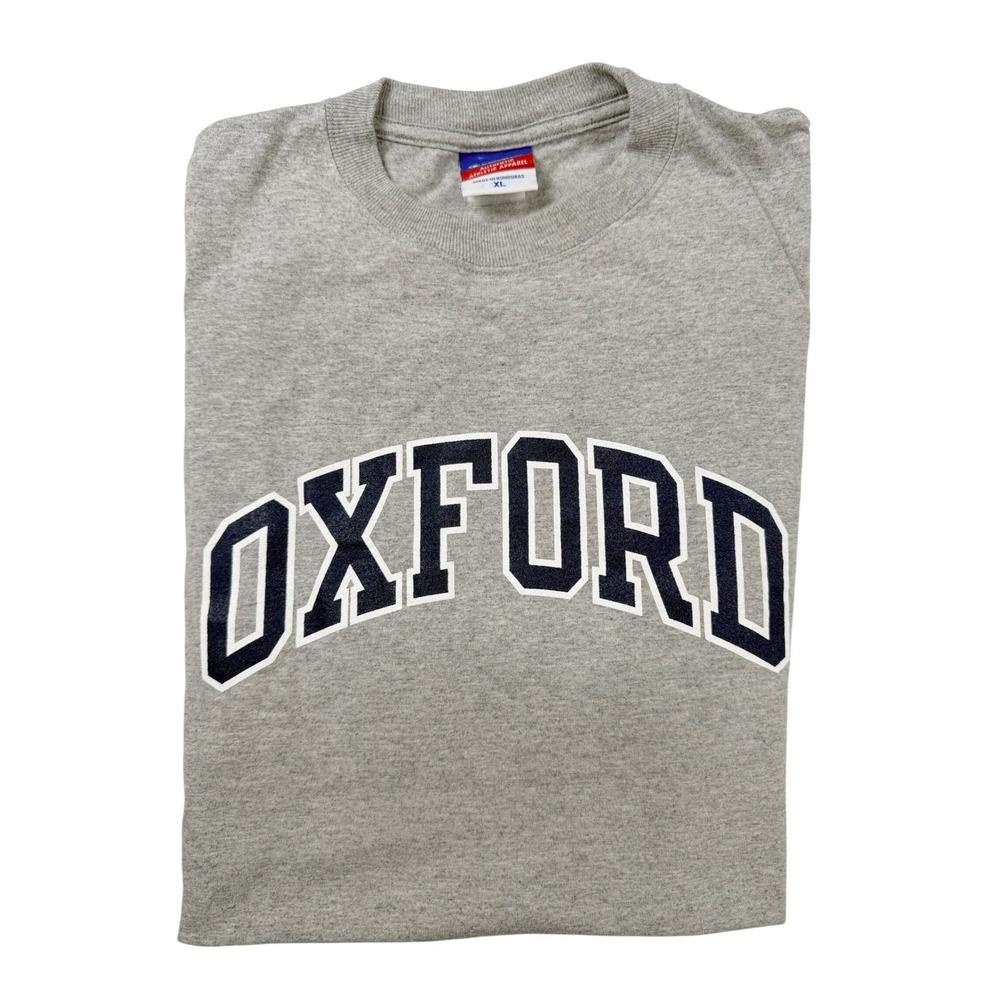 Champion Y2K 90's Oxford T-Shirt Mens XL Grey Excellent Collegiate Graphic 06/09